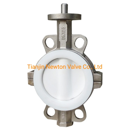 Class150 Resilient Seated Bared Wafer Butterfly Valve with EPDM PTFE NBR Lining
