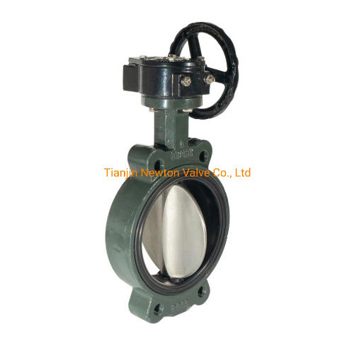 PTFE NBR Aluminum Lever Opreated Wafer Lug Butterfly Valve