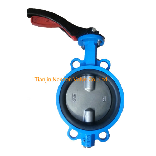 Ductile Iron Double Half Shaft Pinless No Pin Butterfly Valve with Handle Operation