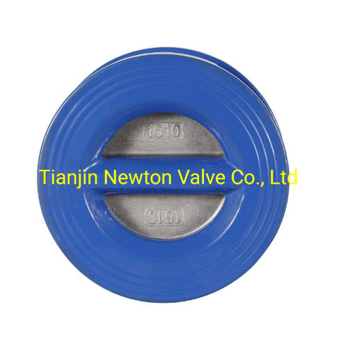 DN200 Pn16 Ductile Cast Iron Double Disc One-Way Dual Non Return Wafer Type Flap Check Valve