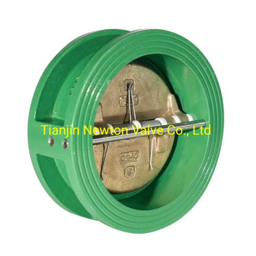Pn16 Ductile Cast Iron Double Disc Dual Non Return Wafer Type Flap Check Valve