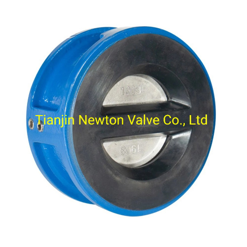 Rubber-Coated Wafer Type Dual Plate Spring Tilting Disc Check Valve for Pipeline