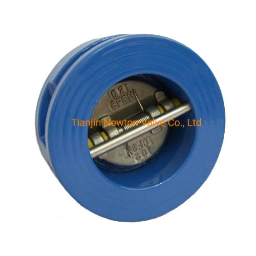 125lb Ductile Iron Cast Iron Ci Di Duo Plate Double Door Wafer Type Check Valve