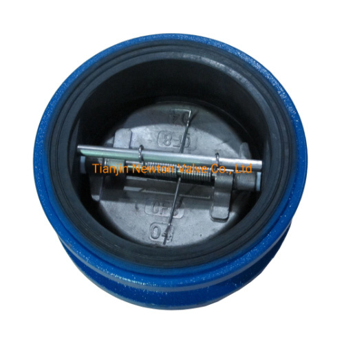 Dual Plate Butterfly Type Wafer Check Valve with EPDM NBR FKM Full Lining Body