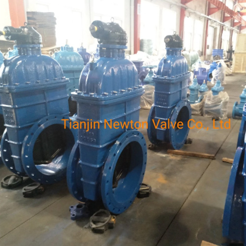 Non Rising Stem Soft Seal Resilient Seated Cast Iron Flange Type Sluice Gate Valve