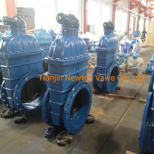 Non Rising Stem Soft Seal Resilient Seated Cast Iron Flange Type Sluice Gate Valve