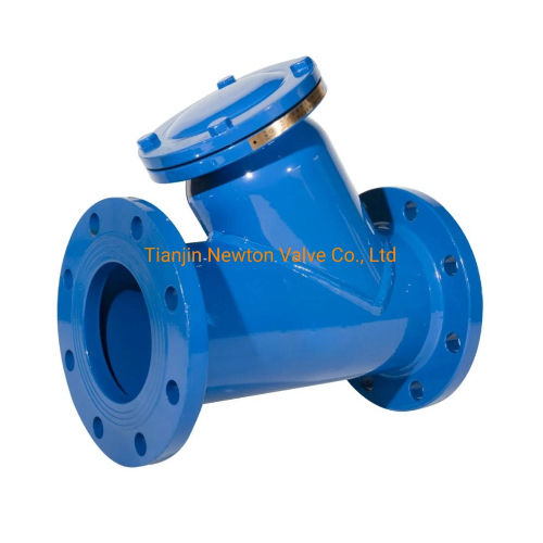 Blue Ductile Iron Ggg50 Dn40 Dn400 Y Strainer With Ss304 Filter Mensh