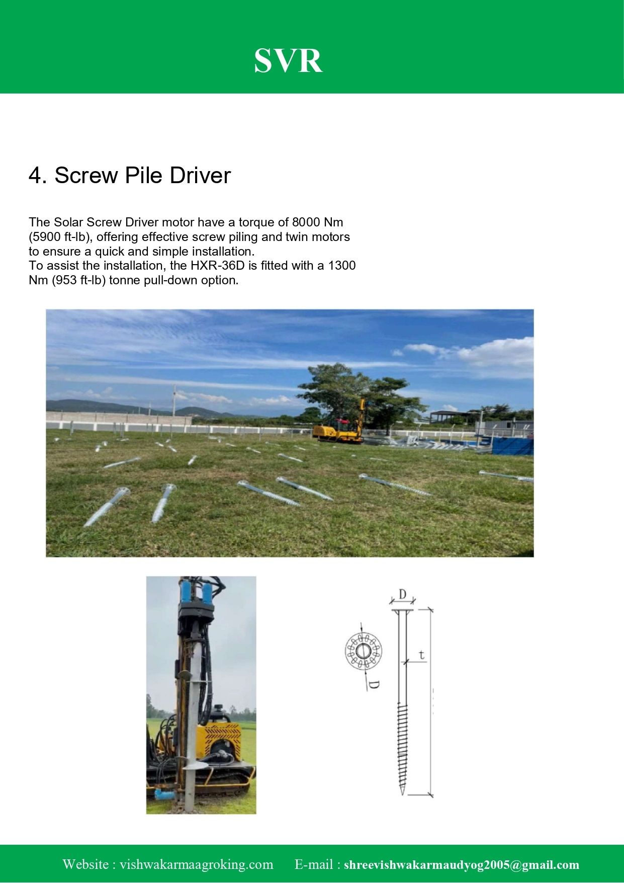 Solar Pile Ramming Machine