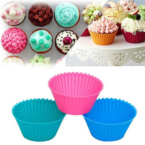 Multi / Assorted Silicone Cupcake Shaped Baking Mold Fondant Cake Tool Chocolate Candy Cookies Pastry Soap Moulds