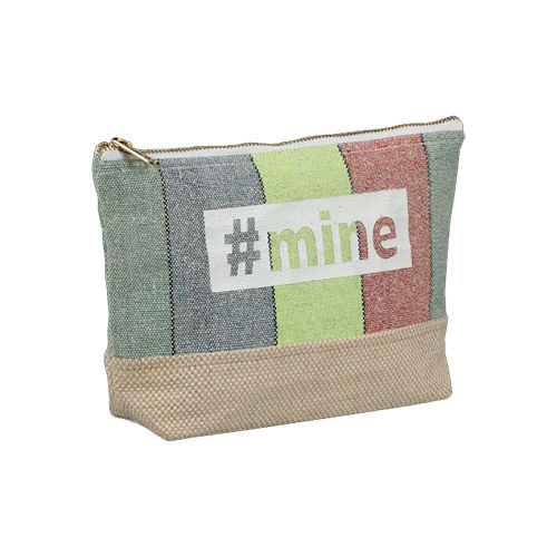 Multicolor Cotton Canvas Zipper Hybrid Bag