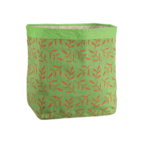 Leaf Print Cotton Canvas Laundry Bag