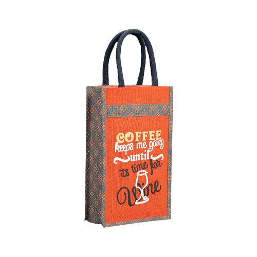 Red 2 Bottle Jute Winebag