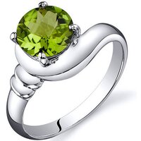 Sterling Silver 92.5 % Peridot Stone  Ring