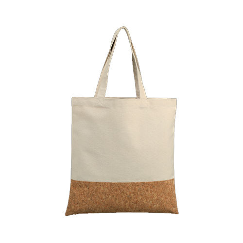 Brown Plain Cork Fabric Bag