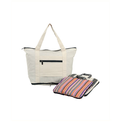 White Cotton Canvas Fold Ups Bag