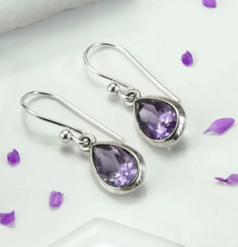 Sterling silver 92.5 % Amethyst Earings