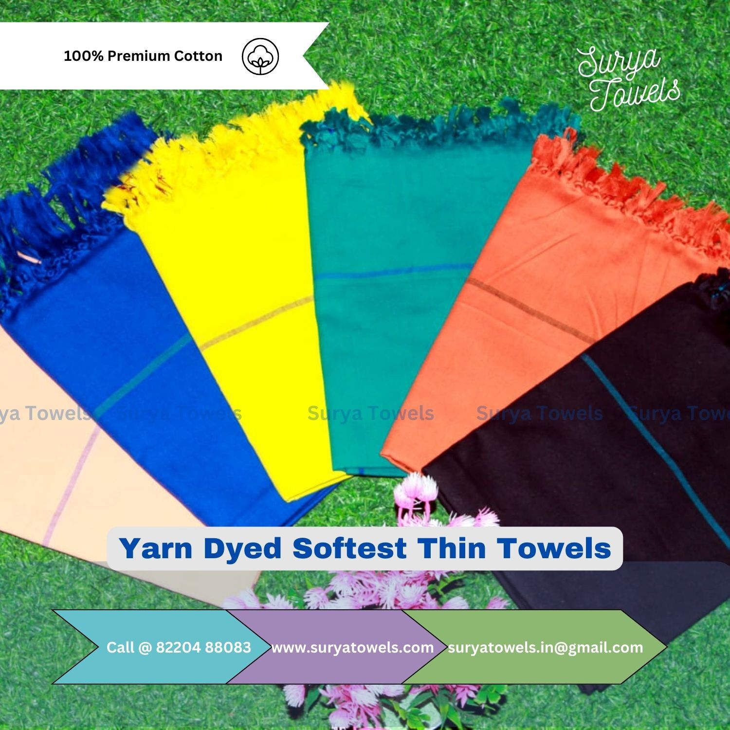 Yarn dyed Soft Towels 30x60 130g