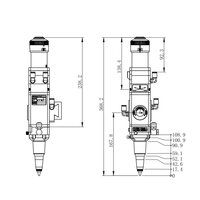 0-1.5KW RAYTOOLS BT210S 3D MANUAL FOCUS FIBER LASER CUTTING HEAD