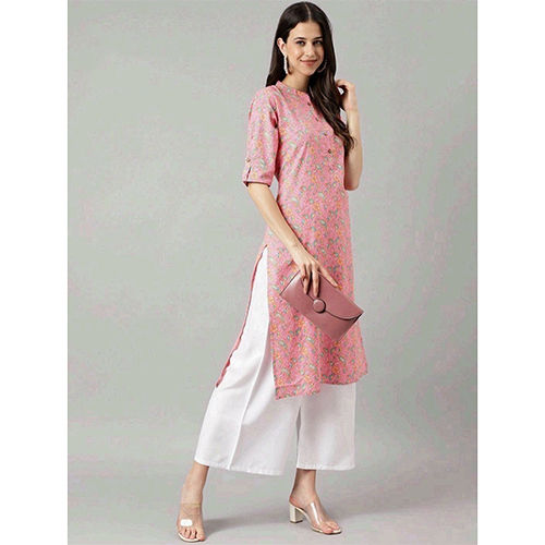 Pink Straight Fit Kurta