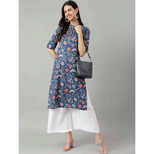 Printed Cotton Straight Fit Kurta