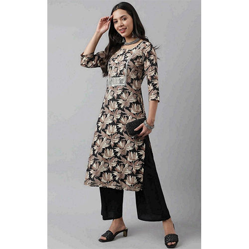 Washable Fancy Cotton Straight Fit Kurta