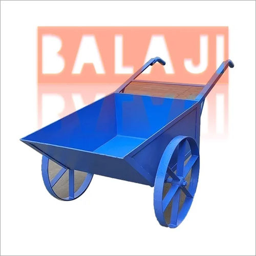 MS Double Wheel Barrow Trolley Manufacturer From Ahmedabad