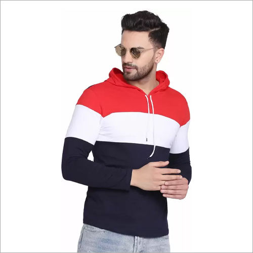 Sk Hood Strip Red White Navy T Shirt