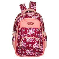 Mahroon Flower Print School Bag