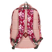 Mahroon Flower Print School Bag