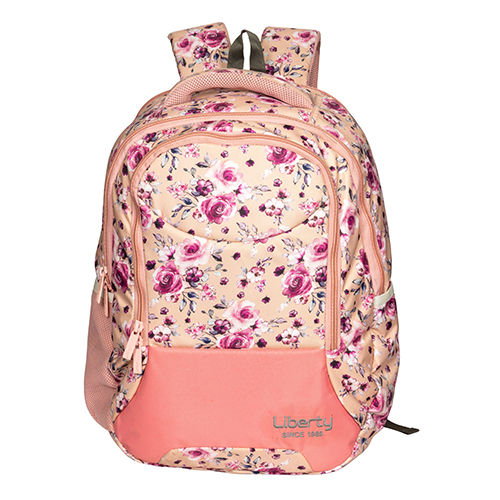 Beige Printed School Bag