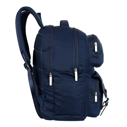 Nylon Navy Blue School Bag