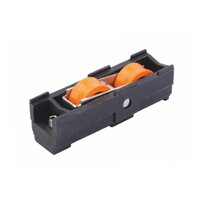 2704-double Roller (multi Exel Swing) - Aluminium Alloy, Steel, Nylon, Silver/grey, Supports 100 Kg, Anti-lift Tamper Resistant