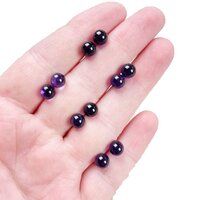 Amethyst Gemstone 6mm Round Shape 925 Sterling Silver Stud