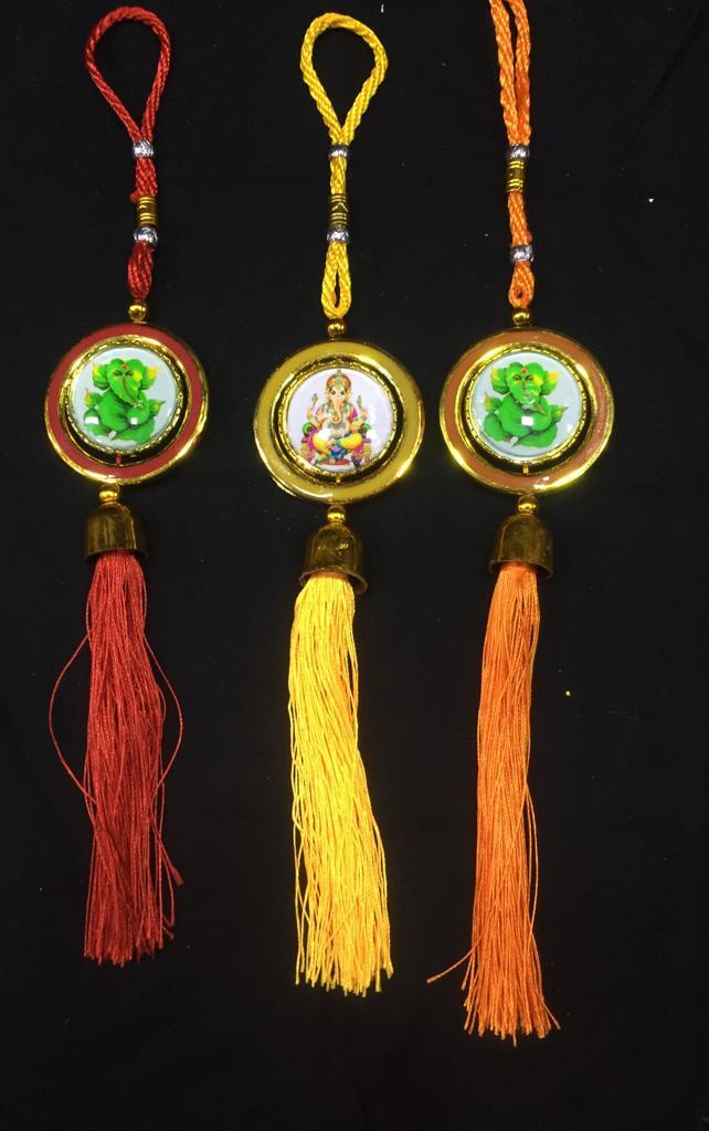 HINDU GOD ROUND CAR  HANGING