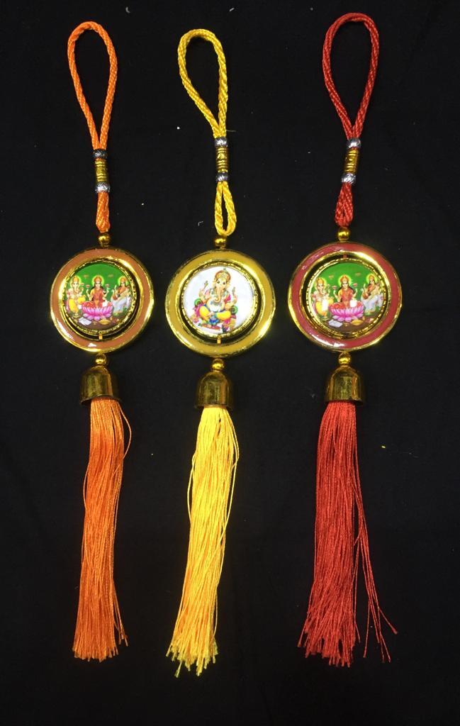 HINDU GOD ROUND CAR  HANGING