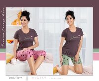 Cotton hosiery 3 pc combo sets nightwear