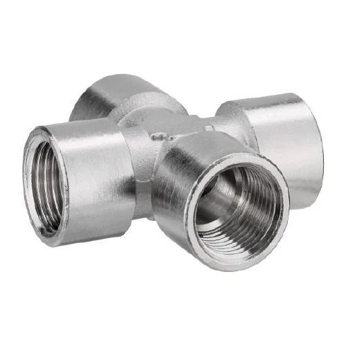 Ms Pipe Cross Connector - Color: Silver