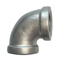Galvanized Elbow - 3 Inch | Zinc-Coated, Silver Finish, Iron Material, Female Connection, Round Shape, High Pressure and Temperature Resistance