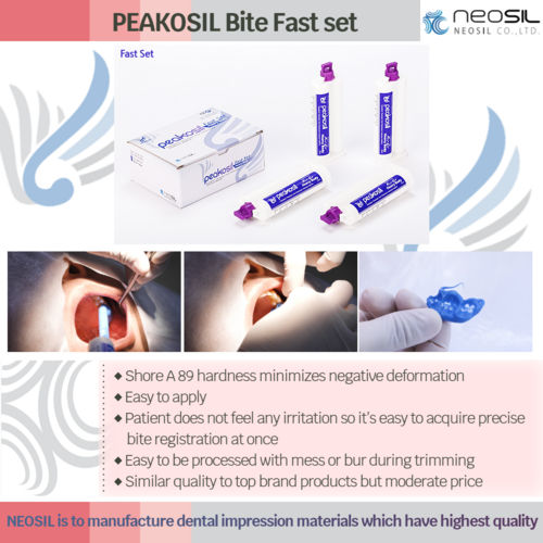 Peakosil Bite Fast Set Dental Bite Registration Material Shorter Setting Time Addition Silicone For Dental Clinic