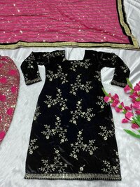 Designer Party Wear Look Top Dhoti Salwar and Dupatta