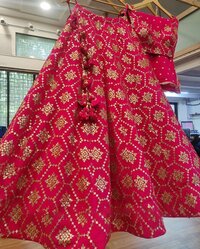 Gorgette  Embroidery fancy lace broder Sequnce Lehngha Choli
