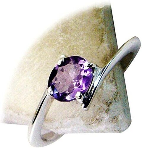 Sterling silver 92.5 % Amethyst Facited Earing  (Design no 2)