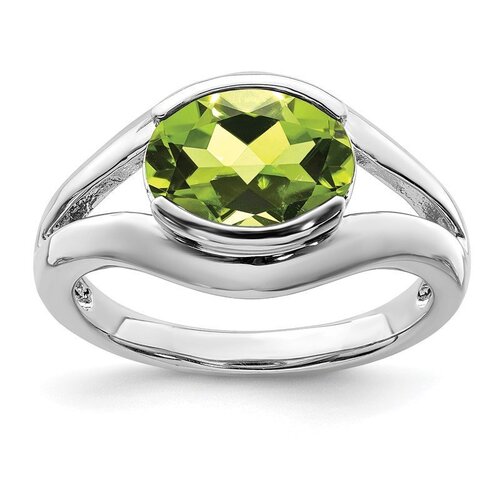 Sterling silver 92.5 % Peridot Stone  Ring (Design no 3)