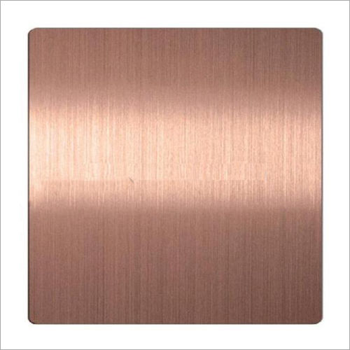 Stainless Steel 304 Rose Gold Hairline Sheet 8Ft X 4Ft Application: Decoration