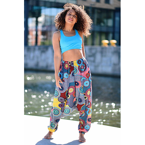 BlueMulticolour  Different Colours Available Ladies Printed Harem Pants  at Best Price in Ludhiana  Ekam Fabex