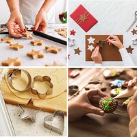 Cookie Cutter Stainless Steel Cookie Cutter with Shape Heart Round Star and Flower