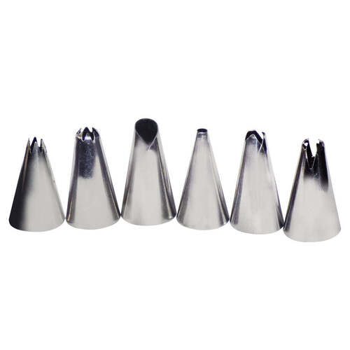 Cake Decorating Stainless Steel Nozzle (6pcs) (2517)