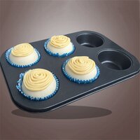Non-Stick Reusable Cupcake Baking Slot Tray for 6 Muffin Cup (2210)