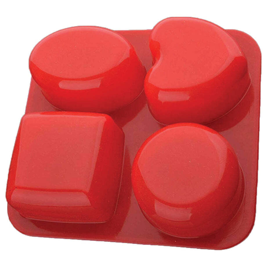 Silicone Circle Square Oval and Heart Shape Soap And Mini Cake Making Mould (0773)