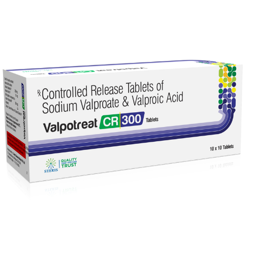 VALPOTREAT CR 300 - 5000 mg Controlled Release of Sodium Valproate Valproic Acid | Enhanced Therapeutic Efficacy for Epilepsy Management